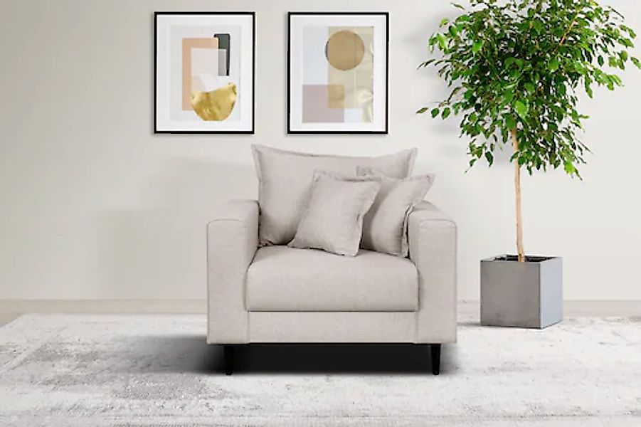 Home affaire Sessel »VEYRAS Loungesessel, Maße B/T/H: 95/84/76 cm«, mit Wel günstig online kaufen