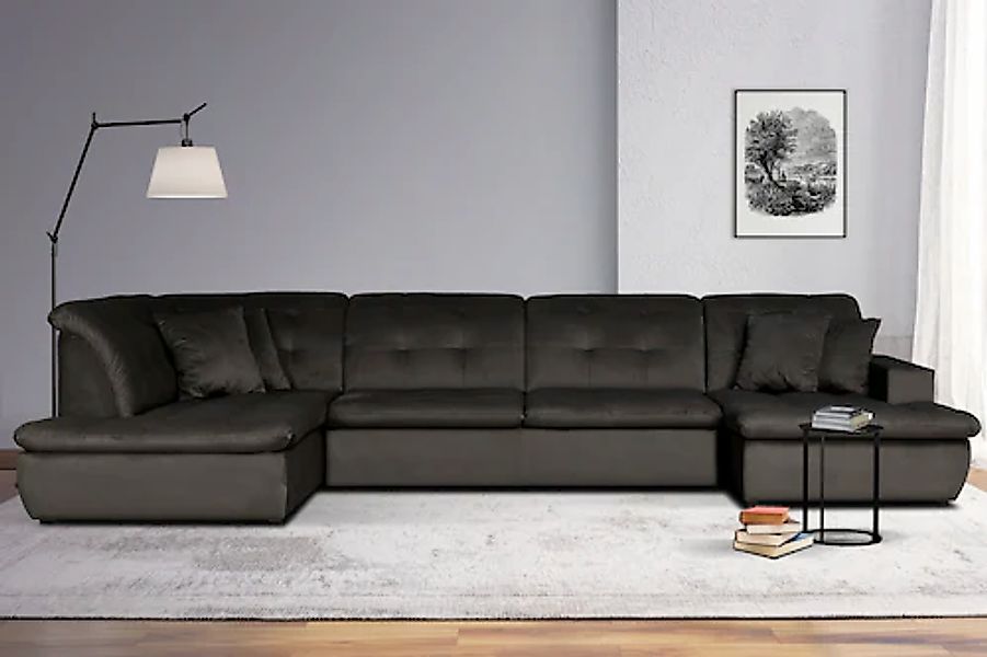 Home affaire Wohnlandschaft »BRISBANE NEU U-Form« mit feiner Steppung, Matt günstig online kaufen