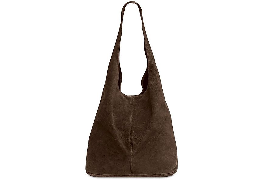 Caspar Schultertasche große Damen Wildleder Tasche Hobo Bag - CLASSIC LINE günstig online kaufen