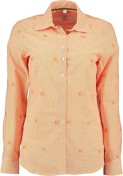 OS Trachten Trachtenbluse Oloni Damen Langarmbluse mit Allover-Hirsch-Stick günstig online kaufen