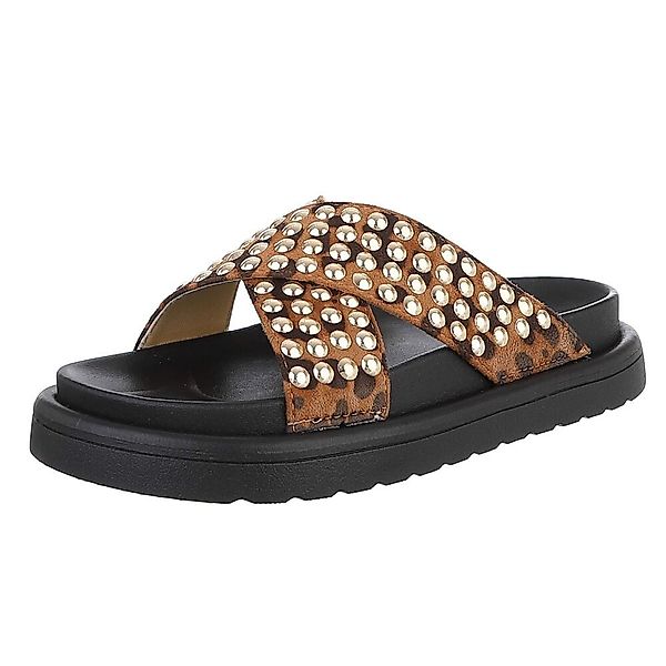 Ital-Design Stylische Damen-Sandalen mit Nieten für günstig online kaufen