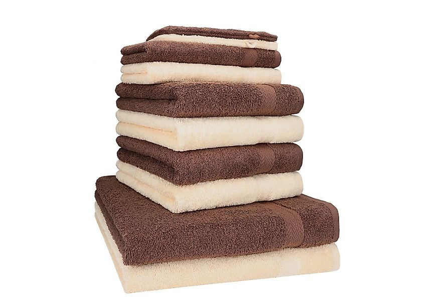 Betz Handtuch Set 10-tlg. Premium Farbe Nussbraun und Beige, 100% Baumwolle günstig online kaufen