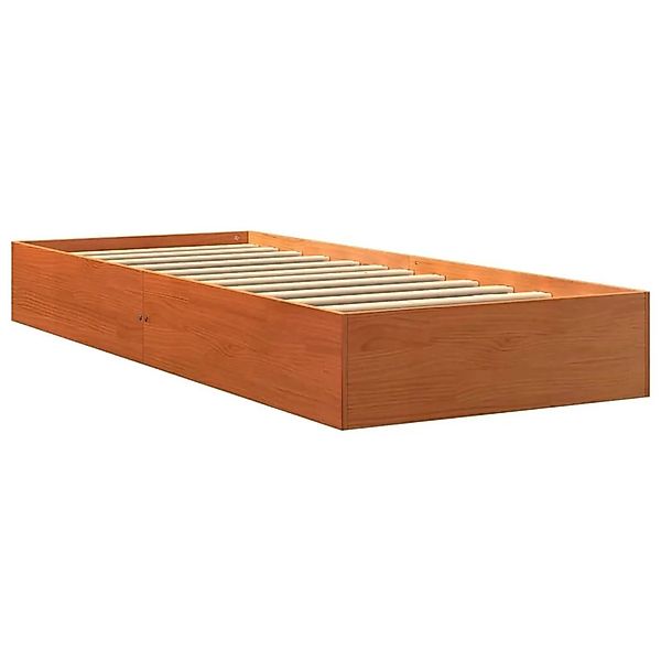 vidaXL Massivholzbett ohne Matratze Wachsbraun 90x190 cm Kiefernholz 844823 günstig online kaufen