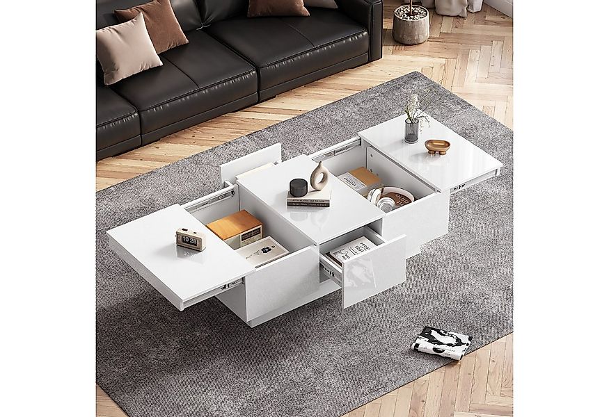 STILVORA Couchtisch mit Schubladen&Fächer,Wohnzimmertisch Sofatisch mit Sch günstig online kaufen