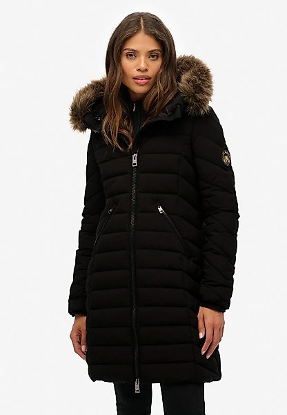 Superdry Steppjacke "FUJI FAUX FUR HOOD MID LENGTH" mit Kapuze günstig online kaufen