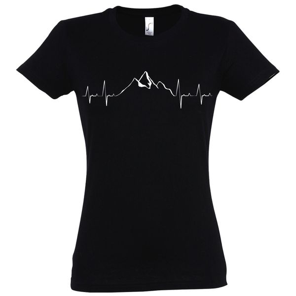 Youth Designz T-Shirt Heartbeat Mountain Damen günstig online kaufen
