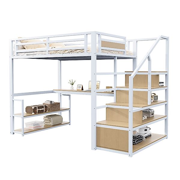 MODFU Hochbett Funktionsbett Kinderbett (Metall-Hochbett mit günstig online kaufen