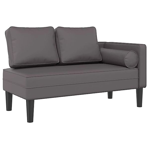 vidaXL Chaiselongue Chaiselongue mit Kissen Grau günstig online kaufen
