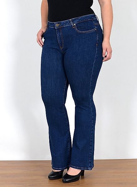 ESRA Bootcut-Jeans Bootcut Jeans Damen High Waist Schlaghose Damen Jeans Fl günstig online kaufen