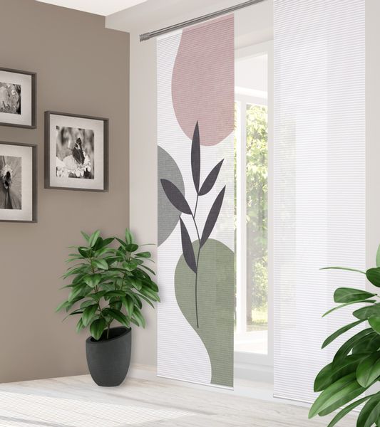 HOME in green Schiebegardine "FRONDA" Paneelwagen 1 Stk. tlg. DIGITALBEDRUC günstig online kaufen