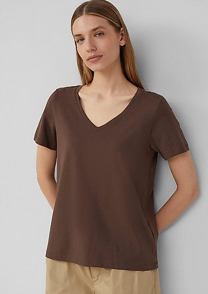 s.Oliver Kurzarmshirt T-Shirt T-Shirt mit V-Ausschnitt günstig online kaufen