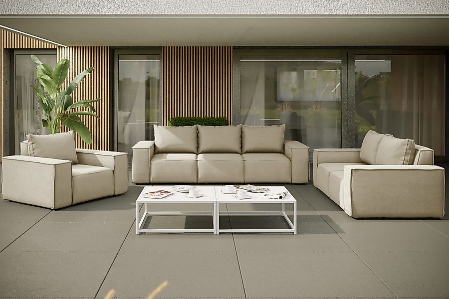 Kaiser Möbel Gartenlounge-Set Gartenmöbel set 3+2 günstig online kaufen