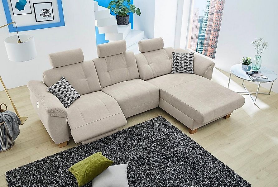 Jockenhöfer Gruppe Ecksofa Savona L-Form, jeweils mit USB-Ladestation an de günstig online kaufen