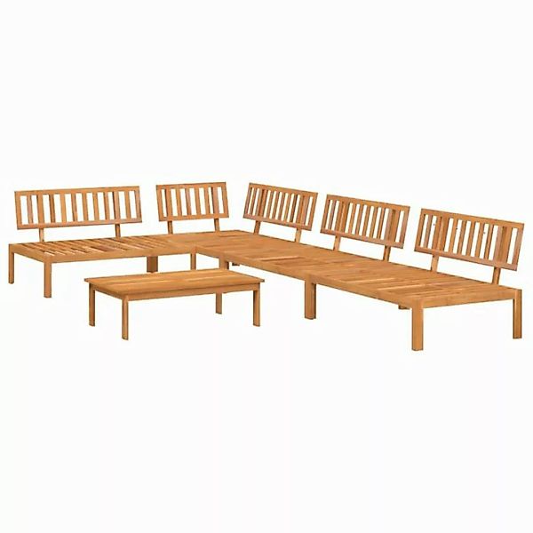 vidaXL Loungesofa 5-tlg. Garten-Sofagarnitur aus Paletten Massivholz, 1 Tei günstig online kaufen