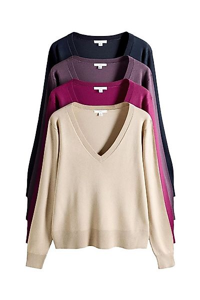 The Set V-Ausschnitt-Pullover The Set Feinstrickpullover, V-Ausschnitt, 4er günstig online kaufen