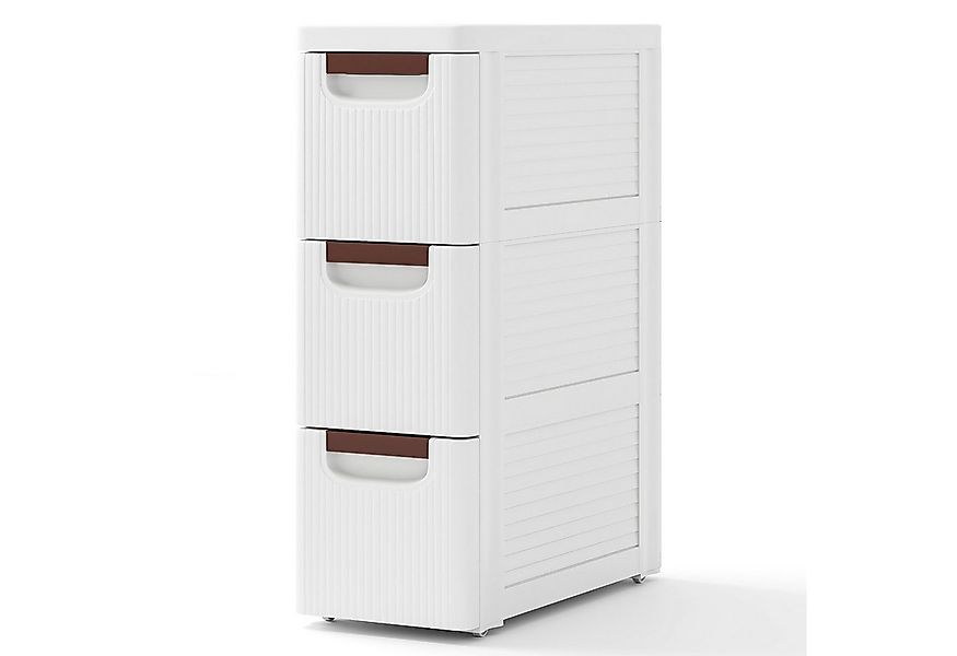COSTWAY Beistellwagen, Nischenschrank schmal, mit 3 Schubladen & Rollen, we günstig online kaufen