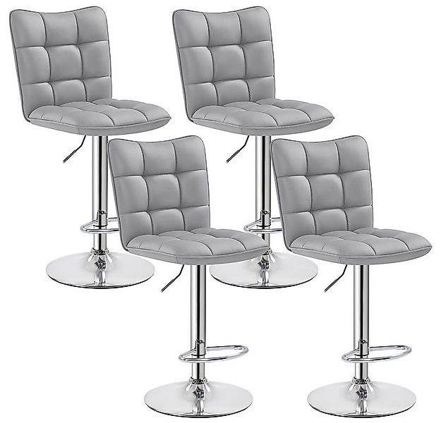 Yaheetech Barhocker Drehhocker mit Fußstütze (4 St), Barstühle 360°Drehbar günstig online kaufen