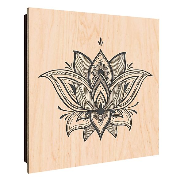 Banjado Schlüsselkasten Holz 30x30cm Schwarz Scharnier Rechts 50 Haken Desi günstig online kaufen