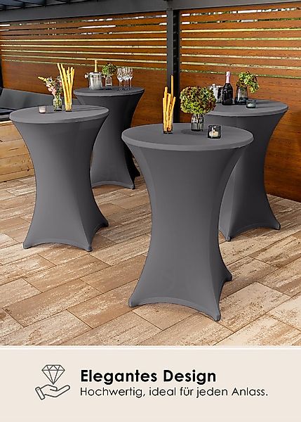 Gräfenstayn Stehtischhusse Stretchbezug Stehtisch Hussen, Elegante Stehtisc günstig online kaufen