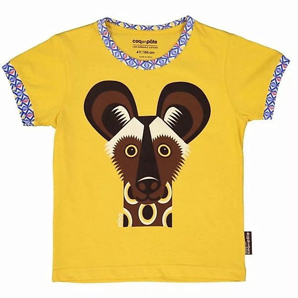 COQ EN PATE T-Shirt Kurzarm T-Shirt gelb Lycaon beidseitig bedruckt Baumwol günstig online kaufen