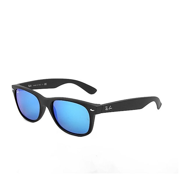 Ray-Ban Sonnenbrille Ray-Ban New Wayfarer RB2132 622/17 Rubber Black Grey M günstig online kaufen