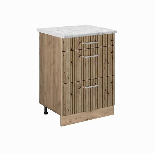 Vicco Unterschrank R-Line, Artisan-Eiche/Goldkraft Eiche, 60 cm AP Marmor günstig online kaufen