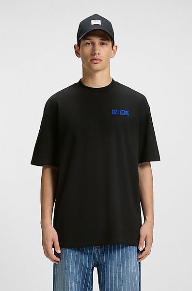 HUGO Blue T-Shirt "Nilte" mit Logo-Schaumdruck auf dem Rücken günstig online kaufen
