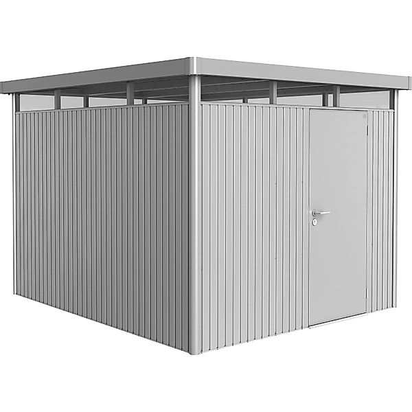 Biohort Metall-Gerätehaus HighLine Silber-Metallic 7,6 m² Einzeltür günstig online kaufen