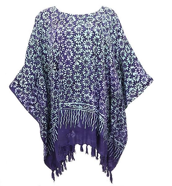 Guru-Shop Longbluse Poncho, Tunika, Strandkleid, Batik günstig online kaufen