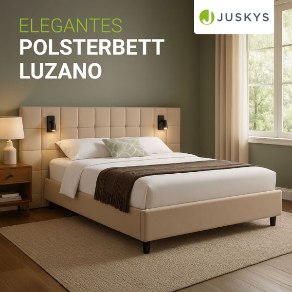 Juskys Polsterbett Luzano, 140x200 cm, Samt, günstig online kaufen