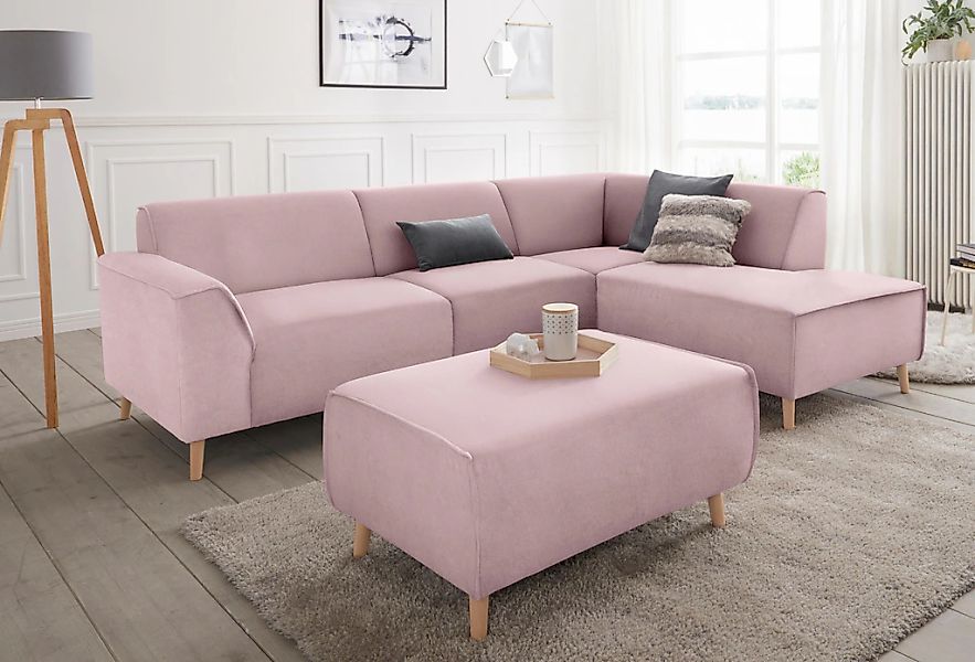 andas Ecksofa "Janek Scandic Design, elegant und zeitlos, L-Form" mit Feder günstig online kaufen