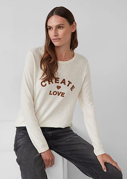 s.Oliver Kurzarmshirt Longsleeve mit appliziertem Artwork günstig online kaufen