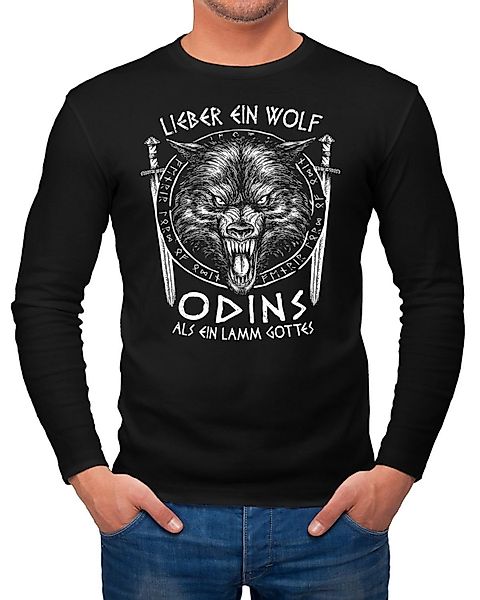 Neverless Longsleeve Herren Longsleeve Lieber ein günstig online kaufen