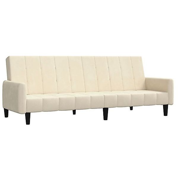 vidaXL Sofa Schlafsofa 2-Sitzer Creme Samt günstig online kaufen