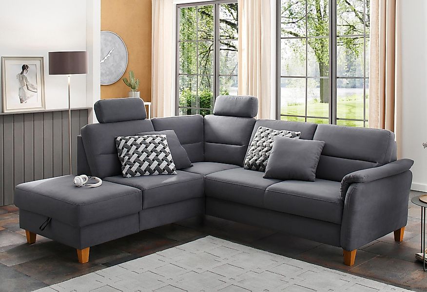 Home affaire Ecksofa Palmera L-Form, Federkern, günstig online kaufen
