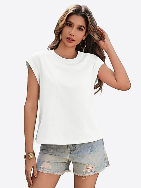 Imily Bela T-Shirt Damen Basic-Shirt mit Rundhalsausschnitt (Packung, 1-tlg günstig online kaufen