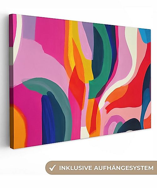 OneMillionCanvasses® Leinwandbild Formen - Gewellt - Abstrakt - Hellrosa, F günstig online kaufen