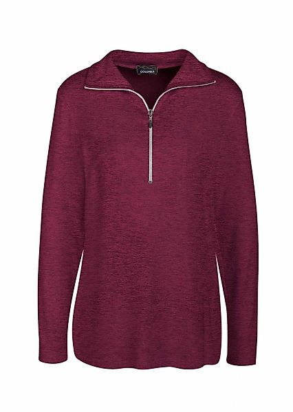 GOLDNER Longpullover "Kurzgröße Flauschiges Troyer- Shirt" günstig online kaufen