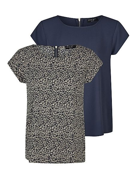DENIMFY T-Shirt Damen Sommer Top DFAda 2er Pack Regular Fit (Vorteilspack, günstig online kaufen