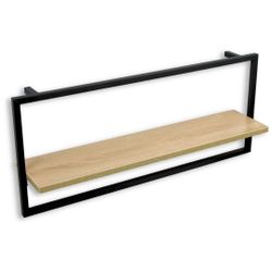 holz4home® Wandregal MDF Sonoma mit Metallrahmen günstig online kaufen