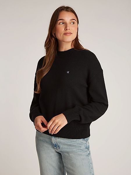 Calvin Klein Jeans Rundhalspullover "MONOGRAM EMBRO CREWNECK SWEATER", mit günstig online kaufen