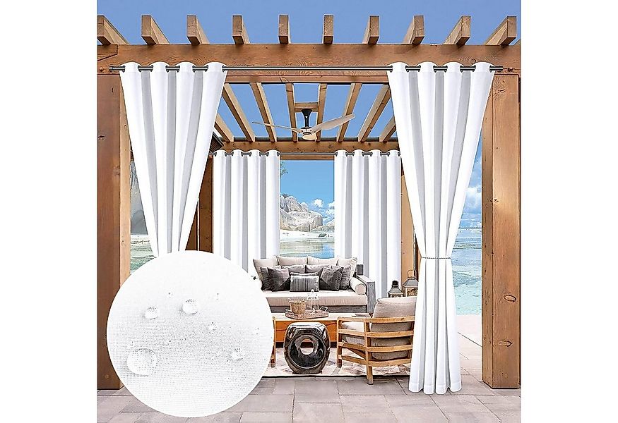 Jibenhome Verdunkelungsvorhang Outdoor Vorhang mit Ösen (2 St), Winddicht günstig online kaufen