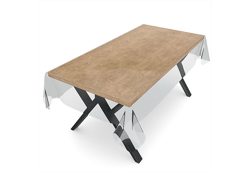 ANRO Tischdecke KLARA abwaschbar Tischfolie transparent Gartentischdecke 0, günstig online kaufen