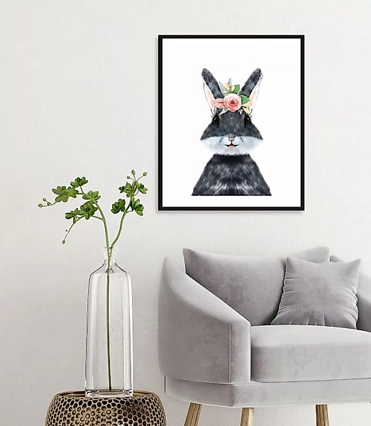 queence Bild "Albino", Hase-Hasen-Haustiere-Kunst-Ostern-Blumen, (1 St.), H günstig online kaufen