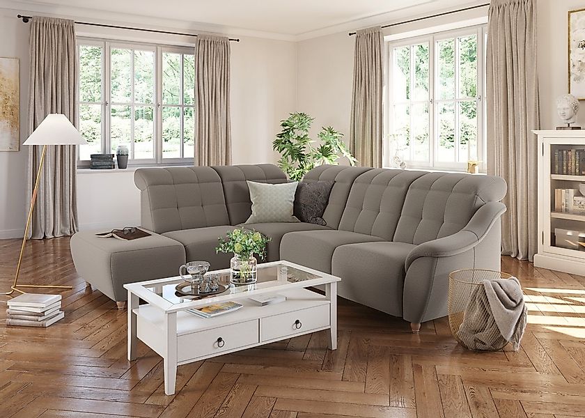 Home affaire Ecksofa "Boston L-Form" Kopfteilverstellung an jeder Sitzfläch günstig online kaufen