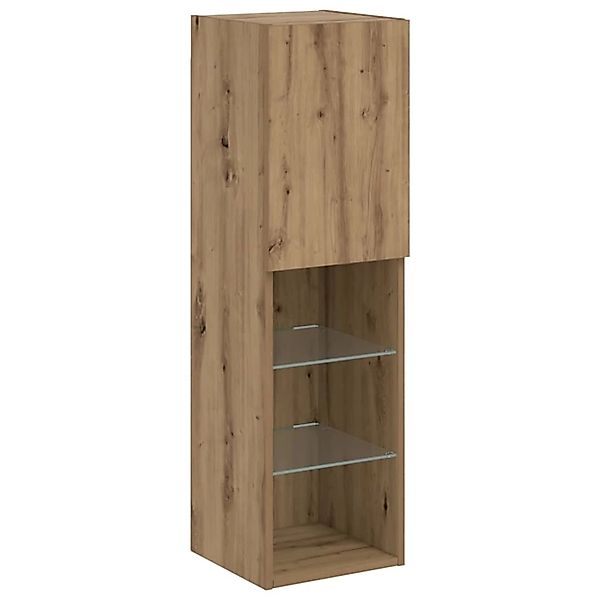 vidaXL TV-Schrank mit LED-Leuchten Artisan-Eiche 30,5x30x102 cm 857678 günstig online kaufen