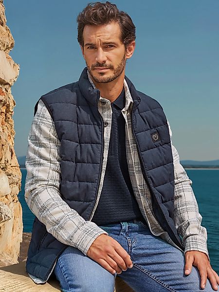 LERROS Steppweste "Steppweste aus Baumwolle und Leinen, gefüttert" günstig online kaufen