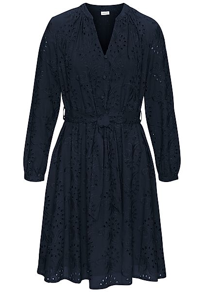 LASCANA Blusenkleid (mit Bindegürtel) und Lochstickerei, günstig online kaufen