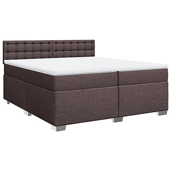 vidaXL Boxspringbett mit Matratze Dunkelbraun 200x200 cm Stoff2105941 günstig online kaufen