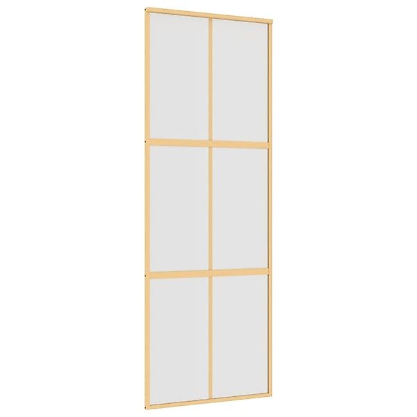 vidaXL Schiebetür Golden 76x205 cm Matt ESG-Glas und Aluminium 155157 günstig online kaufen